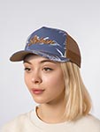 Бейсболка STETSON арт. 7741127 TRUCKER CAP MINIMAL ALOHA PRINT (синий / коричневый)